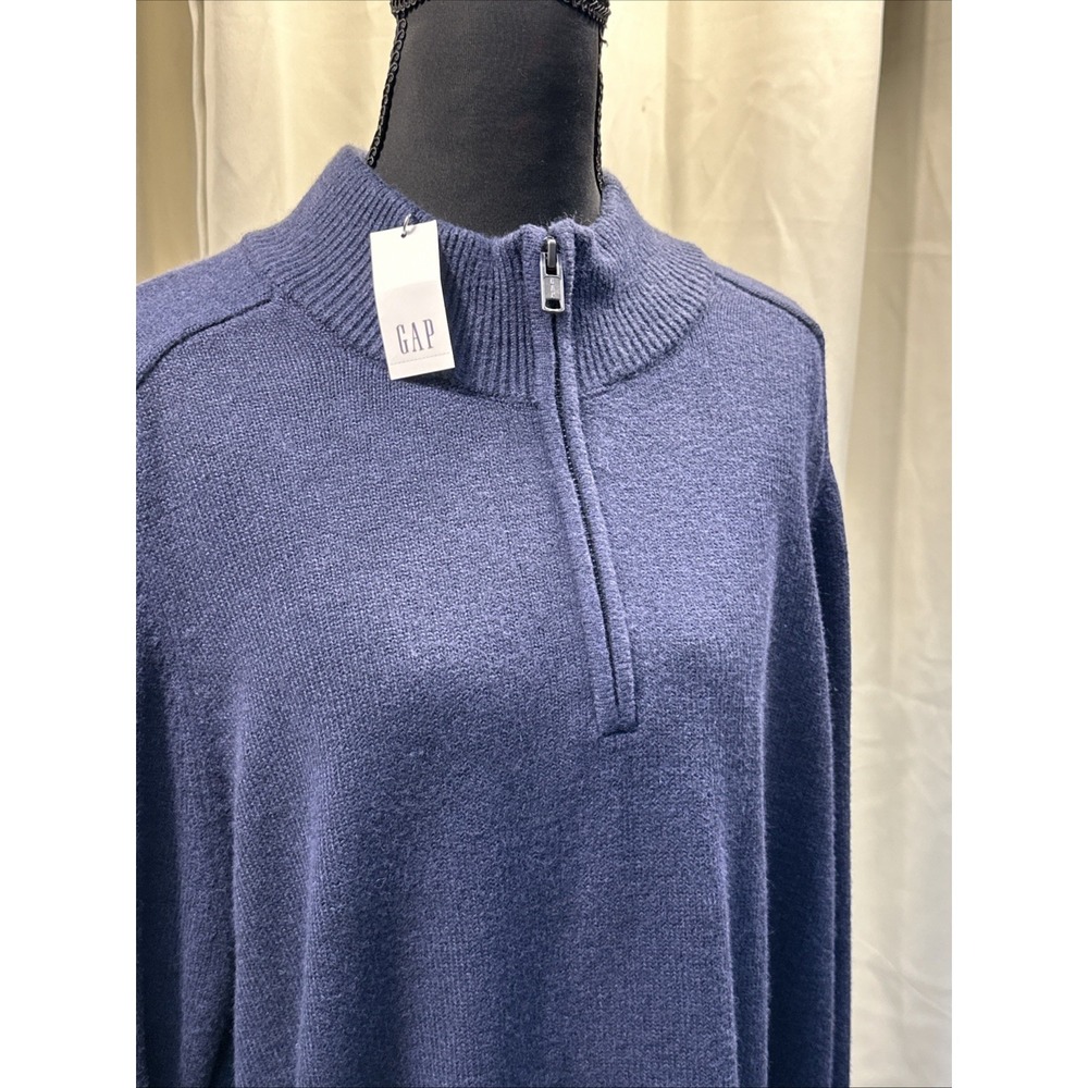 Gap Men's Navy Blue Sweater Xl Tall Cashmere Mix New Msrp 79.95 Long Sleeve Soft